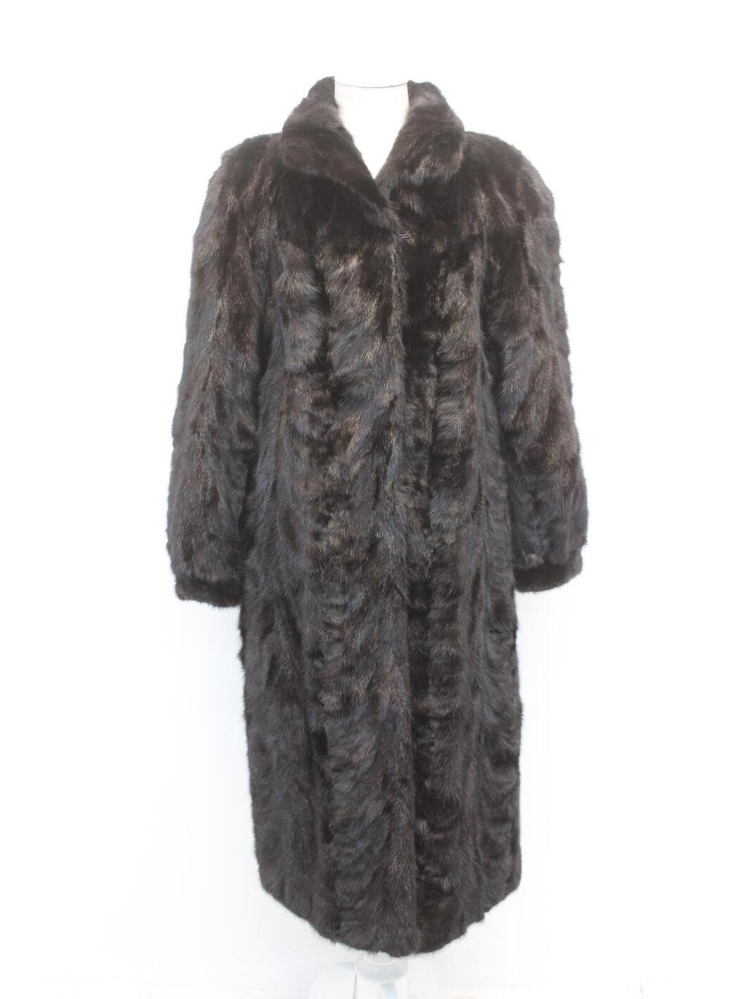 Excellent Reversible Black Mink Coat Jacket Women Woman Size 8-10 Medium